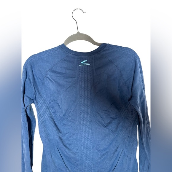 Runderwear Men’s Long Sleeve Shirt Blue Seamless Performance Top Size M - Picture 6 of 9